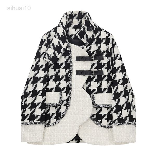 wool coat women french houndstooth wave zoom autumn winter knitted tassel turtleneck jacket keeping warm long sleeve female l220725, Black;brown
wool coat women french houndstooth wave zoom autumn winter knitted tassel turtleneck jacket keeping warm long sleeve female l220725, Black;brown