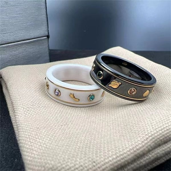 20% off 2022 new jewelry black and white ceramic golden little bee planet couple ring valentine's day gift, Silver
20% off 2022 new jewelry black and white ceramic golden little bee planet couple ring valentine's day gift, Silver