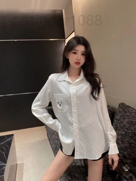 women's polos designer cd22 spring new jacquard pocket embroidered letter loose shirt 8ez1, White
women's polos designer cd22 spring new jacquard pocket embroidered letter loose shirt 8ez1, White