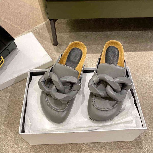 summer closed toe slippers genuine leather clogs sandals for women garden clog slides chain brand designer shoes female mules 220520, Black
summer closed toe slippers genuine leather clogs sandals for women garden clog slides chain brand designer shoes female mules 220520, Black
