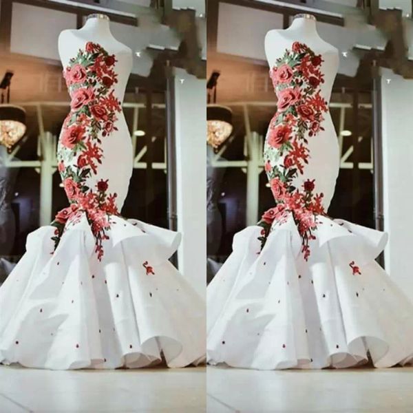 gorgeous floral applique mermaid wedding dresses bridal gown custom made straps sweetheart neckline satin tiered floor length plus size vest, White
gorgeous floral applique mermaid wedding dresses bridal gown custom made straps sweetheart neckline satin tiered floor length plus size vest, White