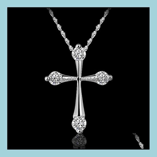 pendant necklaces pendants jewelry cross sier chain crystal for women girl party gift fashion wholesale - 0010ldn drop delivery 2021 vimtn, Silver
pendant necklaces pendants jewelry cross sier chain crystal for women girl party gift fashion wholesale - 0010ldn drop delivery 2021 vimtn, Silver