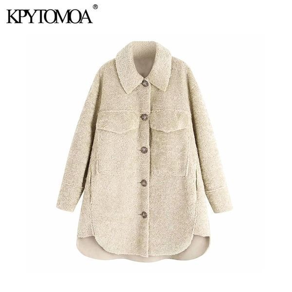 vintage stylish pockets loose fleece jacket coat women fashion long sleeve side vents irregular female outerwear chic y201012, Black;brown
vintage stylish pockets loose fleece jacket coat women fashion long sleeve side vents irregular female outerwear chic y201012, Black;brown