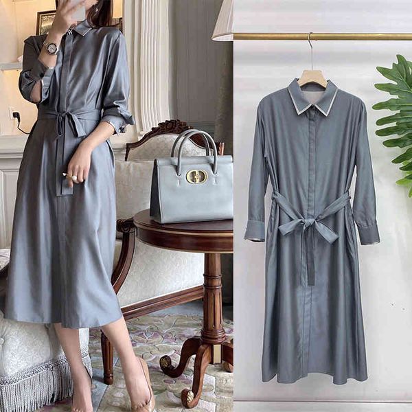 casual dresses p12801360m home silk 100 yarn dyed double-sided satin belt medium length dress, Black;gray
casual dresses p12801360m home silk 100 yarn dyed double-sided satin belt medium length dress, Black;gray