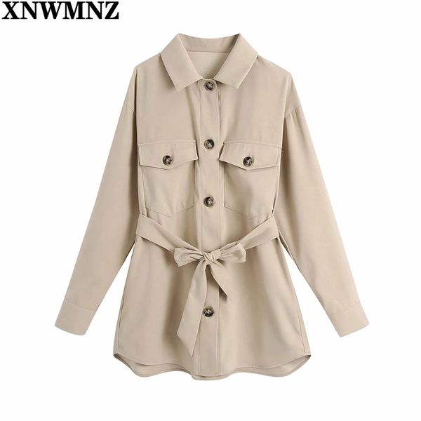 xnwmnz za women fashion blouses with belt loose vintage long sleeve side pockets female outerwear chic blouse elegant woman 210513, White
xnwmnz za women fashion blouses with belt loose vintage long sleeve side pockets female outerwear chic blouse elegant woman 210513, White