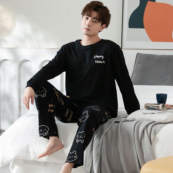 men's sleepwear men's sleepwear korean style cartoon cherry print pajamas set for men 2022 autumn winter 100% knitted cotton home, Black;brown
men's sleepwear men's sleepwear korean style cartoon cherry print pajamas set for men 2022 autumn winter 100% knitted cotton home, Black;brown