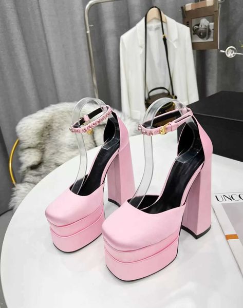 designer sandals aevitas waterproof platform sandal women high heels shoes crystal medusa shoes double ankle strap thick heeled catwalk, Black
designer sandals aevitas waterproof platform sandal women high heels shoes crystal medusa shoes double ankle strap thick heeled catwalk, Black