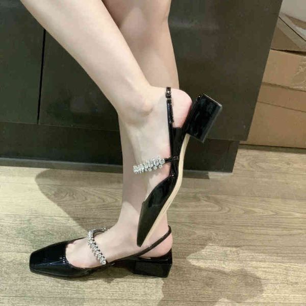 sandals spring thick heel soled mary jane shoes women's flat button baotou sandals fairy 8prz, Black
sandals spring thick heel soled mary jane shoes women's flat button baotou sandals fairy 8prz, Black