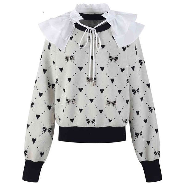 women's knits tees love lotus leaf collar pullover sweater women slim fitting lapel detachable knitted sweater fashion jyjp, White
women's knits tees love lotus leaf collar pullover sweater women slim fitting lapel detachable knitted sweater fashion jyjp, White