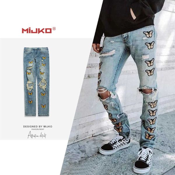 men's jeans mijko men's wear women's autumn and winter new high street butterfly embroidered blue trousers men's and wom
men's jeans mijko men's wear women's autumn and winter new high street butterfly embroidered blue trousers men's and wom
