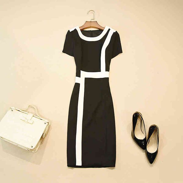 casual dresses summer elegant temperament slim fashion one-step skirt round neck short sleeved dress pklx, Black;gray
casual dresses summer elegant temperament slim fashion one-step skirt round neck short sleeved dress pklx, Black;gray