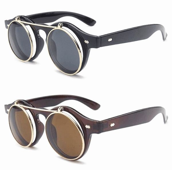 new steampunk goth sunglasses round metal glasses retro circle flip up uv400 goggles 4 colors ys222, White;black
new steampunk goth sunglasses round metal glasses retro circle flip up uv400 goggles 4 colors ys222, White;black