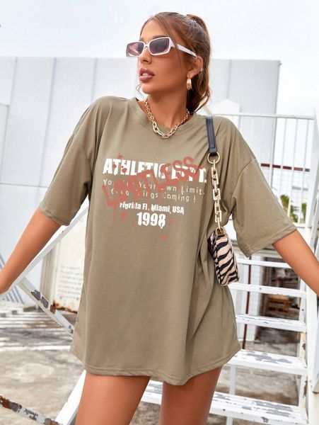 slogan graphic drop shoulder oversized tee x1x4#, White
slogan graphic drop shoulder oversized tee x1x4#, White