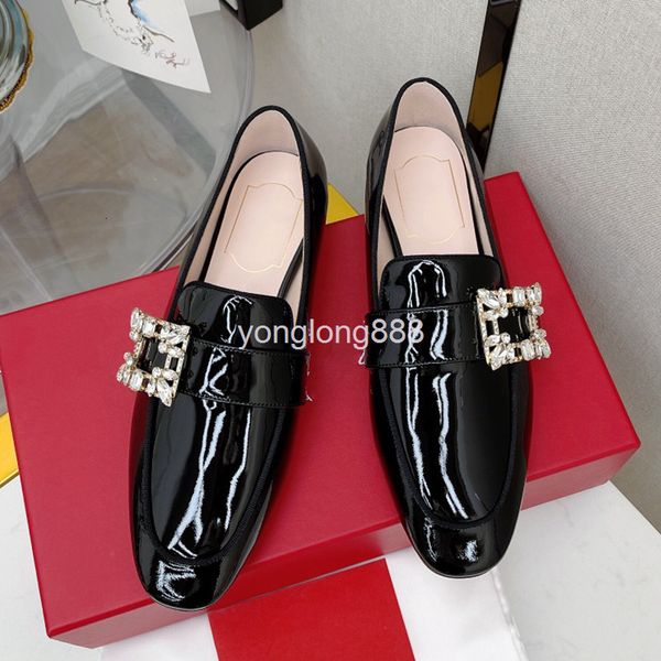dress shoes ouyang nana's same rv square buckle head lefu shoes with drill patent leather and one foot flat sole single women's, Black
dress shoes ouyang nana's same rv square buckle head lefu shoes with drill patent leather and one foot flat sole single women's, Black