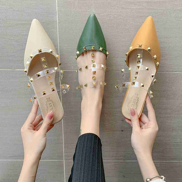 classic luxury paris women's rivet high-heeled sandals all-match pointed thick heel casual slippers beige green women's shoes 2022, Black
classic luxury paris women's rivet high-heeled sandals all-match pointed thick heel casual slippers beige green women's shoes 2022, Black