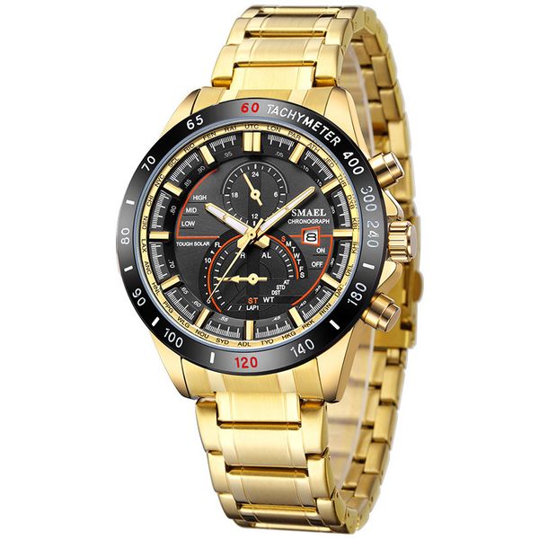 new outdoor sports watch fashion casual men's waterproof watch calendar steel band quartz watch, Slivery;brown
new outdoor sports watch fashion casual men's waterproof watch calendar steel band quartz watch, Slivery;brown