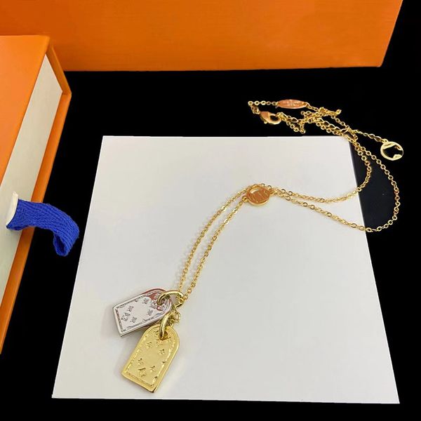 fashion brand designer pendant necklaces for women 18k gold letters luxury necklace jewelry with box packing, Silver
fashion brand designer pendant necklaces for women 18k gold letters luxury necklace jewelry with box packing, Silver