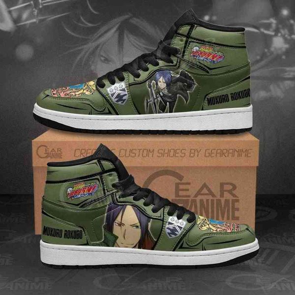 mukuro rokudo sneakers reborn custom anime shoes, Black