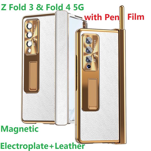 magnetic electroplate cases for samsung galaxy z fold 3 fold 4 5g case glass film leather stand cover screen protector
magnetic electroplate cases for samsung galaxy z fold 3 fold 4 5g case glass film leather stand cover screen protector