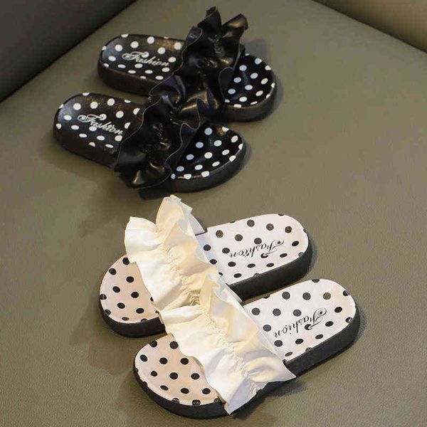 fashion girls summer shoes ruffles dot non slip outdoor slippers for children princess soft sole indoor mum kids slippers g220415, Black;grey
fashion girls summer shoes ruffles dot non slip outdoor slippers for children princess soft sole indoor mum kids slippers g220415, Black;grey
