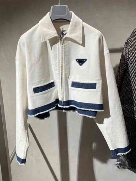 women's two piece pants color blocking short denim jacket women's french high sense long sleeve slim design versatile, White
women's two piece pants color blocking short denim jacket women's french high sense long sleeve slim design versatile, White