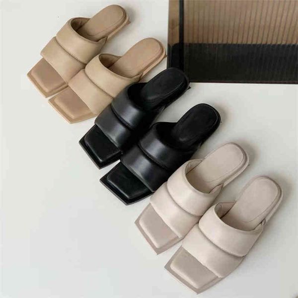sandals by bread slippers square head leather soft bottom high-heeled sandals for women in summer, Black
sandals by bread slippers square head leather soft bottom high-heeled sandals for women in summer, Black