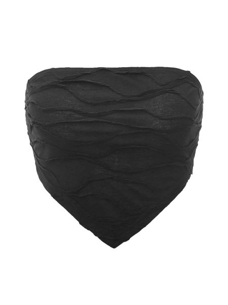 textured hanky hem tube l2nq#, White