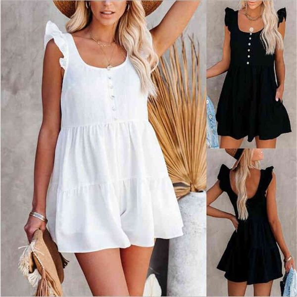 women's jumpsuits & rompers summer solid short sleeve open back jumpsuit gs93, Black;white
women's jumpsuits & rompers summer solid short sleeve open back jumpsuit gs93, Black;white