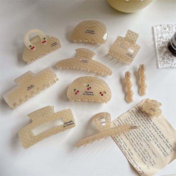 fashion plaid print hair claw acetate square hair clip hairpins barrettes headwear for women girls hair accessories gifts, Slivery;white
fashion plaid print hair claw acetate square hair clip hairpins barrettes headwear for women girls hair accessories gifts, Slivery;white