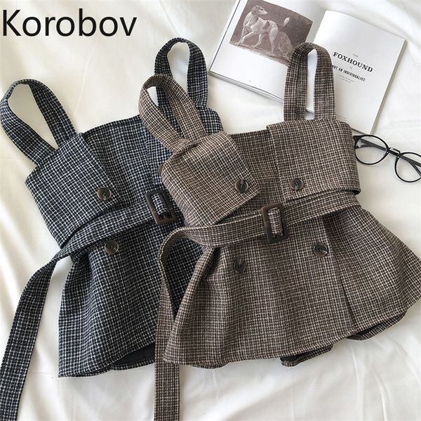 korobov autumn winter korean chic women tank vintage streetwear double breasted vest slim slashes crop 220316, White
korobov autumn winter korean chic women tank vintage streetwear double breasted vest slim slashes crop 220316, White