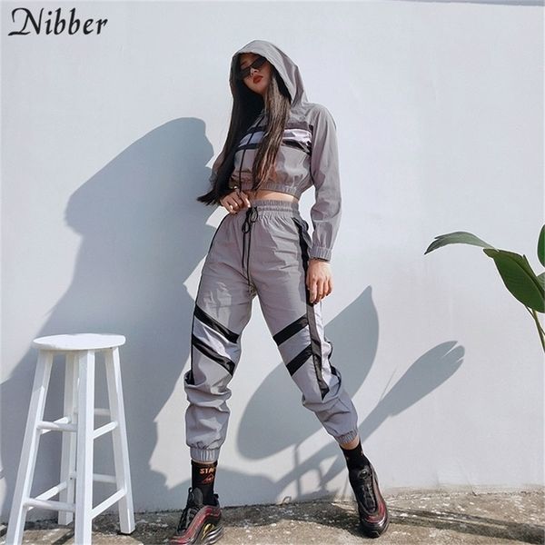 nibber reflective jacket casual pants 2pieces sets hoodie active suit fashion party night casual wear mujer y200110, White
nibber reflective jacket casual pants 2pieces sets hoodie active suit fashion party night casual wear mujer y200110, White
