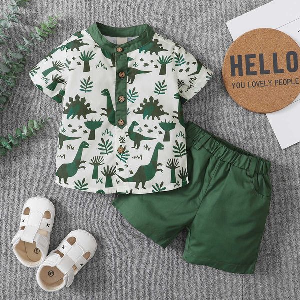 0-5y summer causal baby boys clothes sets dinosaur printed short sleeve single breasted shorts 2pcs, White
0-5y summer causal baby boys clothes sets dinosaur printed short sleeve single breasted shorts 2pcs, White