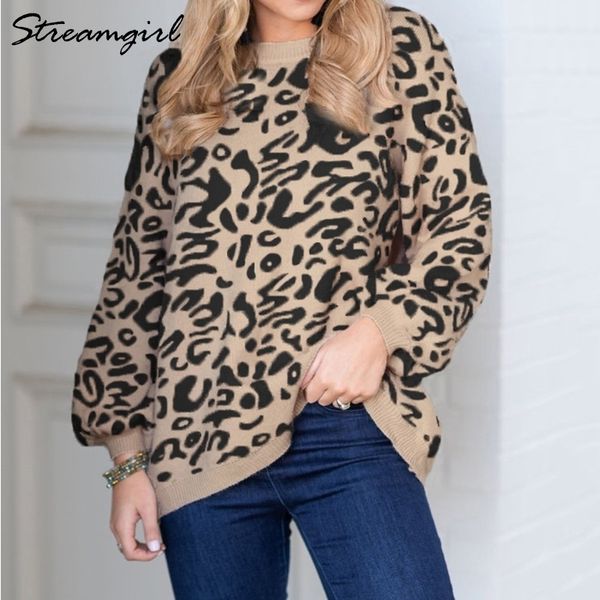 knited leopard sweater oversize for women autumn winter pullover sweaters female jumpers ladies leopard print sweater y200116, White;black
knited leopard sweater oversize for women autumn winter pullover sweaters female jumpers ladies leopard print sweater y200116, White;black