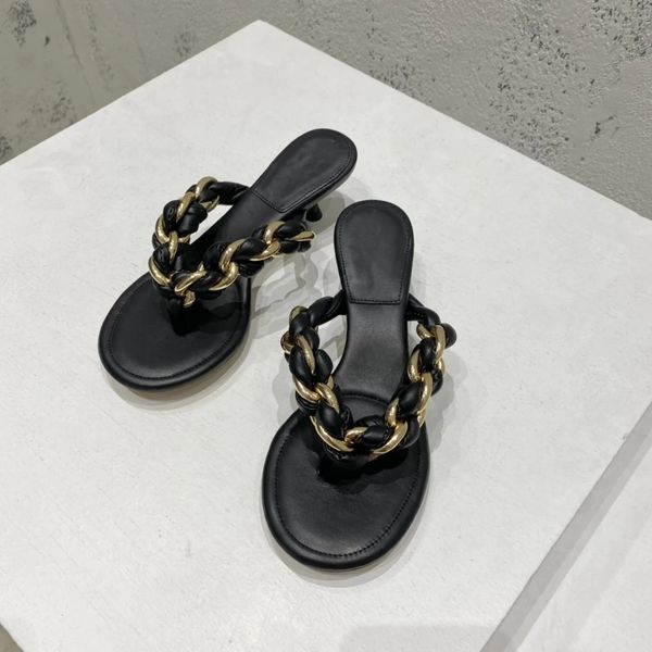 brand women shoes genuine leather flip-flops sandals high heels slippers metal decoration designer shoes slides zapatillas mujer, Black
brand women shoes genuine leather flip-flops sandals high heels slippers metal decoration designer shoes slides zapatillas mujer, Black