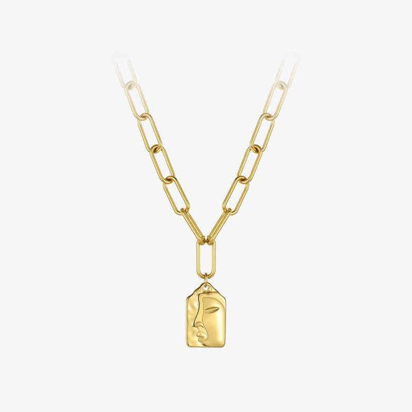 pendant necklaces enfashion human face necklace for women gold color stainless steel jewelry collares christmas p203154 220428, Silver
pendant necklaces enfashion human face necklace for women gold color stainless steel jewelry collares christmas p203154 220428, Silver