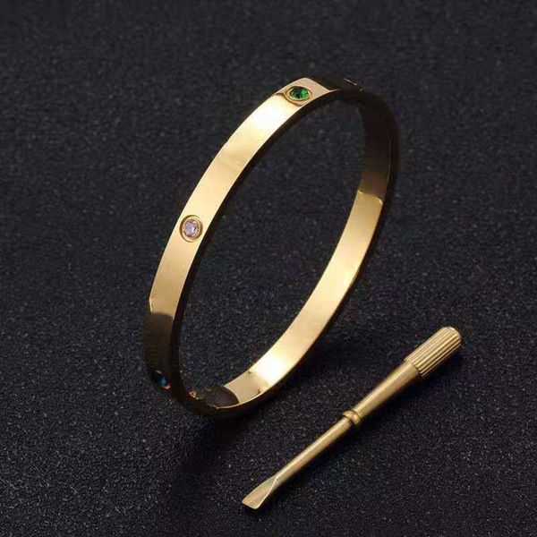 love color stones bangle bracelet lover female male classic fashion screwdriver rose gold silver colored diamonds bracelets jewelry with box, Black 
love color stones bangle bracelet lover female male classic fashion screwdriver rose gold silver colored diamonds bracelets jewelry with box, Black
