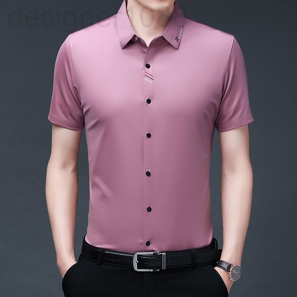 men's casual shirts designer short sleeved shirt men's loose version lapel summer business thin traceless half ice silk cardigan w, White;black
men's casual shirts designer short sleeved shirt men's loose version lapel summer business thin traceless half ice silk cardigan w, White;black