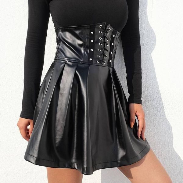skirts women's short gothic harajuku bandage faux leather korean fashion black mini pleated party high waist zipper clothes
skirts women's short gothic harajuku bandage faux leather korean fashion black mini pleated party high waist zipper clothes