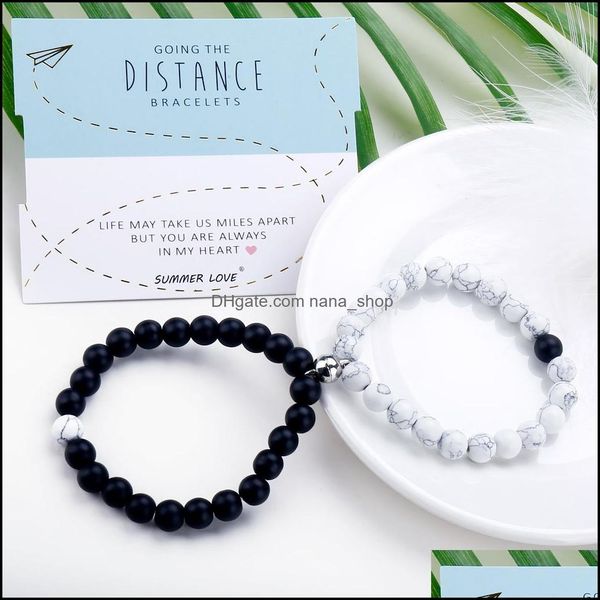 link chain bracelets jewelry fashion natural stone strands bracelet for lovers distance magnet couple yoga friendship dhkmj, Black
link chain bracelets jewelry fashion natural stone strands bracelet for lovers distance magnet couple yoga friendship dhkmj, Black