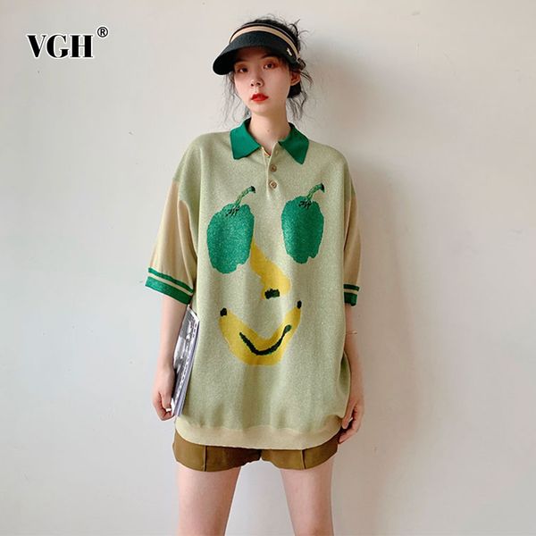 knitted hit color t shirt for women lapel short sleeve print fruit casual loose shirts female fashion clothing summer 210507, White
knitted hit color t shirt for women lapel short sleeve print fruit casual loose shirts female fashion clothing summer 210507, White