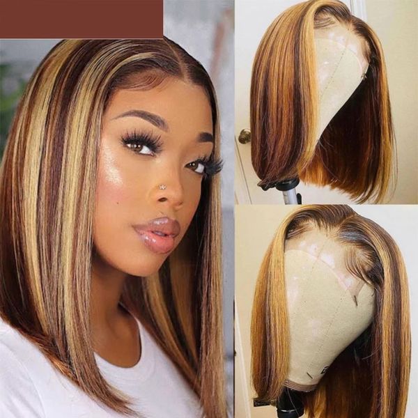 ombre brown straight bob brazilian wig short lace frontal wigs for black women highlighted synthetic closure wigs
ombre brown straight bob brazilian wig short lace frontal wigs for black women highlighted synthetic closure wigs