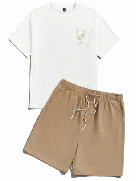 extended sizes men slogan & tropical print tee & drawstring waist shorts c4v3#, Gray
extended sizes men slogan & tropical print tee & drawstring waist shorts c4v3#, Gray
