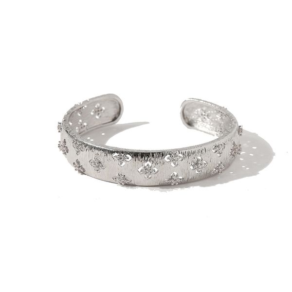retro crystal brushed face hollow four-leaf flower bracelets bangles for women gold silver rose charm bracelet ten cz stones bangle couple j, Black
retro crystal brushed face hollow four-leaf flower bracelets bangles for women gold silver rose charm bracelet ten cz stones bangle couple j, Black