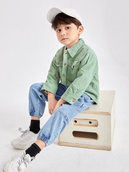 toddler boys corduroy flap pockets coat she, Blue;gray
toddler boys corduroy flap pockets coat she, Blue;gray