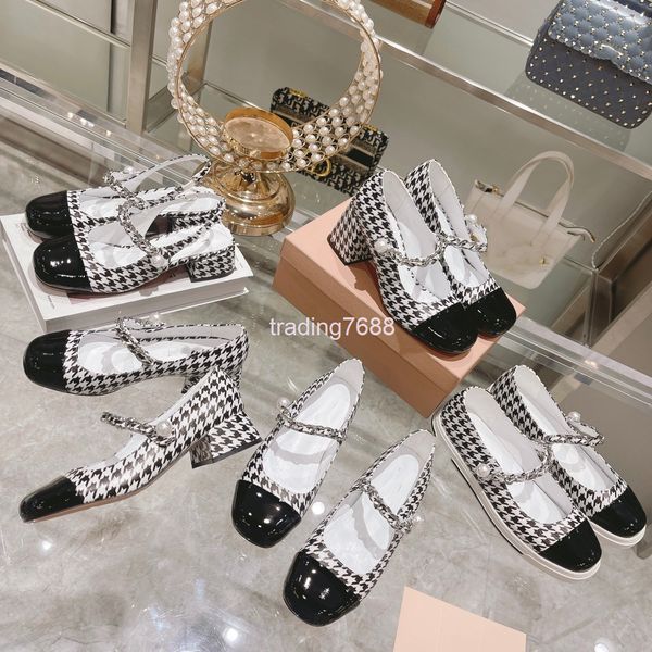 dress shoes miu mary jane shoes net red same qianniao lattice pearl square head high heels women's medium thick single, Black
dress shoes miu mary jane shoes net red same qianniao lattice pearl square head high heels women's medium thick single, Black