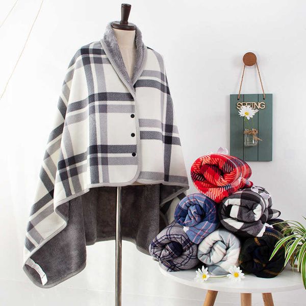 shawl s multi purpose buckle 100 140cm double-layer thickened double-sided plush blanket office nap, Blue;gray
shawl s multi purpose buckle 100 140cm double-layer thickened double-sided plush blanket office nap, Blue;gray