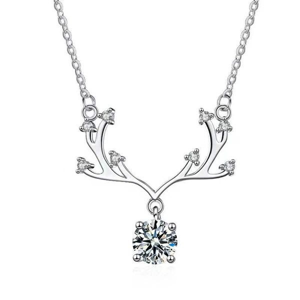 other trendy 1 d color moissanite antlers pendant necklace women jewelry 925 sterling silver forever love clavicle gift 
other trendy 1 d color moissanite antlers pendant necklace women jewelry 925 sterling silver forever love clavicle gift
