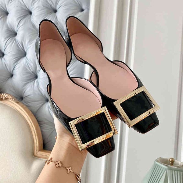 dress shoes square buckle hollow single shoes women's spring leather flat bottomed leisure fashion commuting dinner evening dress, Black
dress shoes square buckle hollow single shoes women's spring leather flat bottomed leisure fashion commuting dinner evening dress, Black