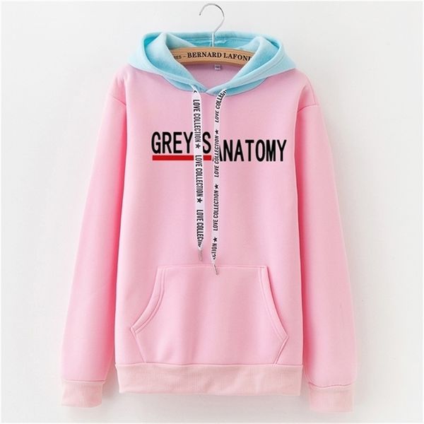 new women s stitching winter fleece hoodies pocket sweatshirt letters greys anatomy loose korean version lj200808, Black
new women s stitching winter fleece hoodies pocket sweatshirt letters greys anatomy loose korean version lj200808, Black