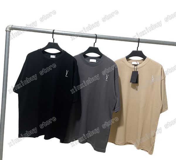 22ss men women designers t shirt letter embroidery badge oversize short sleeve man lapel streetwear apricot grey black xinxinbuy m-xl, White;black
22ss men women designers t shirt letter embroidery badge oversize short sleeve man lapel streetwear apricot grey black xinxinbuy m-xl, White;black